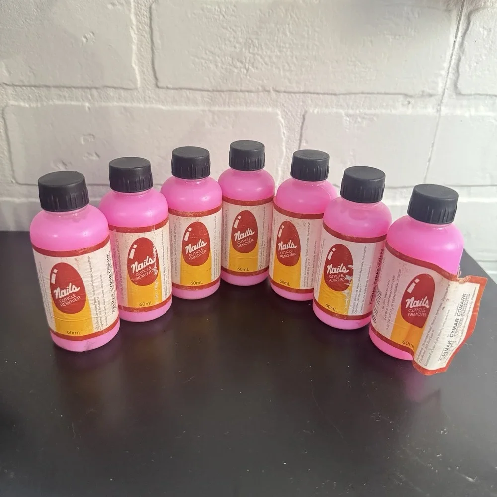 Lot of 7 Nails Cuticle Remover 60 ml Each 420 ml Total Pink